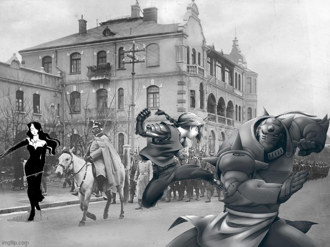 Did the Elric Brothers defend against the Siege of Tsingtao? | image tagged in fullmetal alchemist,china,germany,britain,ww1,fma | made w/ Imgflip meme maker