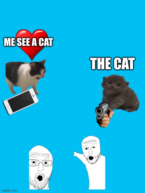 Me see cat | ME SEE A CAT; THE CAT | made w/ Imgflip meme maker