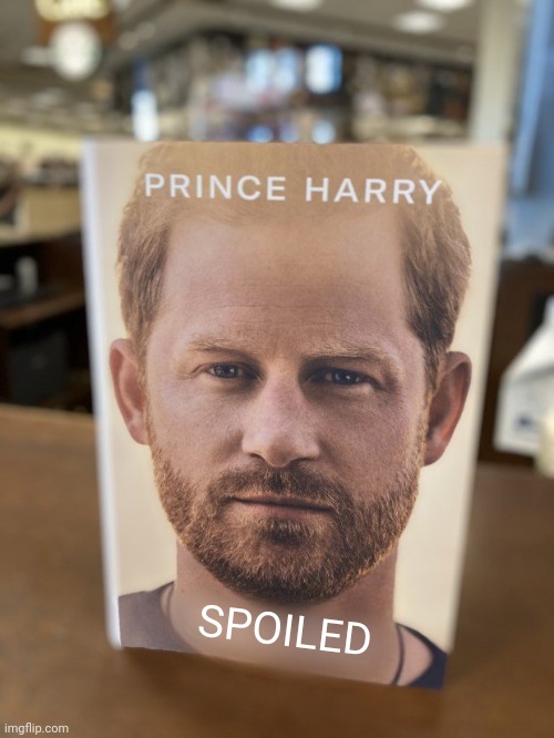 Book By Prince Harry ( Duke of Sussex), Spoiled | SPOILED | image tagged in meghan markle,spare,british royals,gossip,william,kate middleton | made w/ Imgflip meme maker