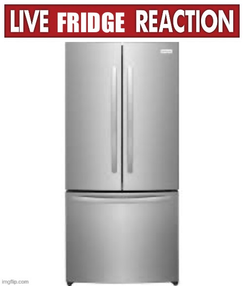 Live refrigerator reaction | image tagged in live refrigerator reaction | made w/ Imgflip meme maker