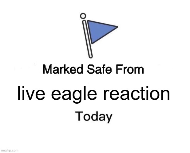 Marked Safe From | live eagle reaction | image tagged in memes,marked safe from | made w/ Imgflip meme maker