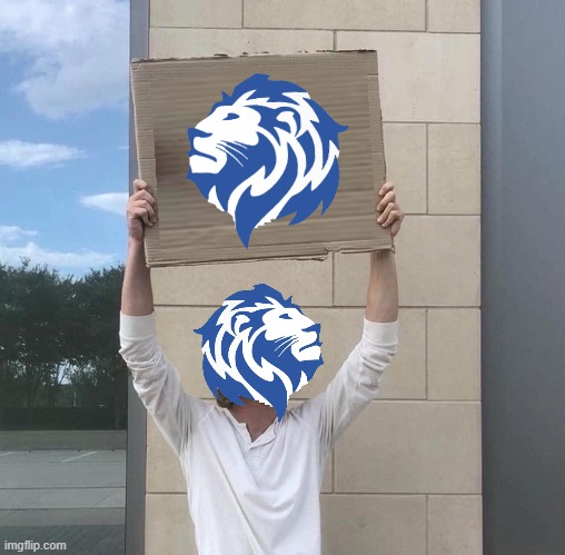 image tagged in conservative party holds cardboard sign of lion | made w/ Imgflip meme maker