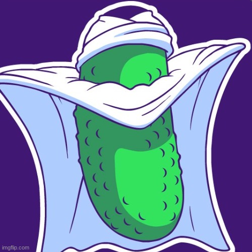 Pickle Piccolo | image tagged in pickle,dragon ball z,dragon ball,dragon ball super,piccolo | made w/ Imgflip meme maker