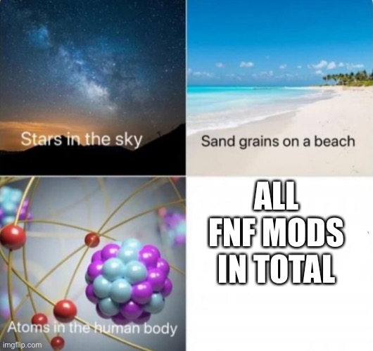 impossible things to count | ALL FNF MODS IN TOTAL | image tagged in impossible things to count | made w/ Imgflip meme maker