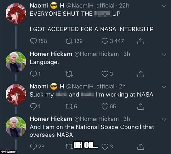 THIS RUINED THE INTERNSHIP | UH OH... | image tagged in nasa,furry memes,terrible | made w/ Imgflip meme maker