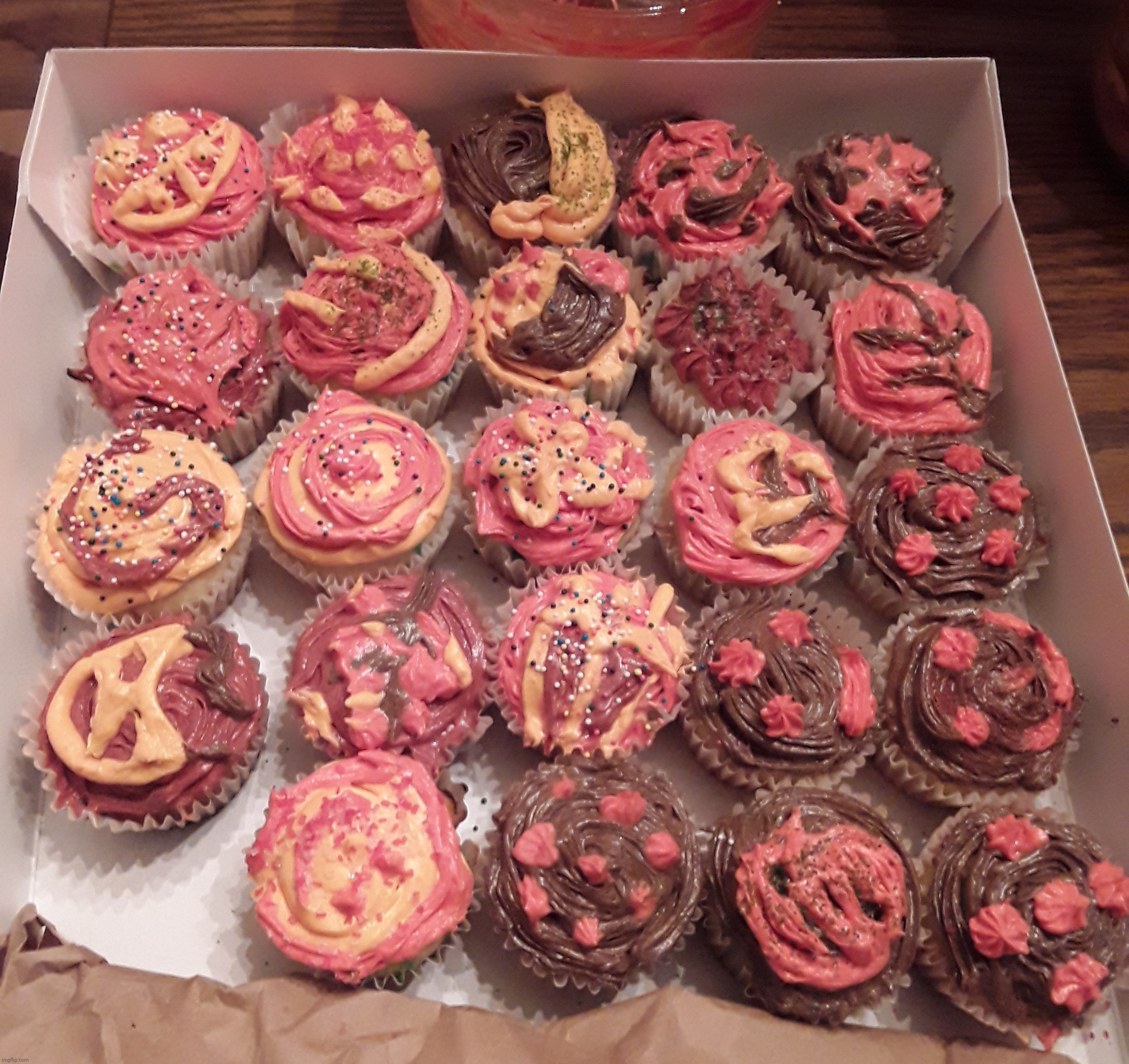 Cupcakes made for fundraiser | image tagged in cupcakes | made w/ Imgflip meme maker