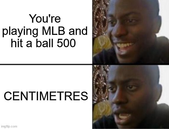 dropping the pci be like | You're playing MLB and hit a ball 500; CENTIMETRES | image tagged in baseball,video game | made w/ Imgflip meme maker