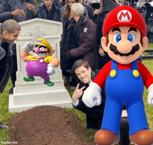 wairo dead but mario is there (i don't kown why wario died and mario is there because he is a good guy) | made w/ Imgflip meme maker