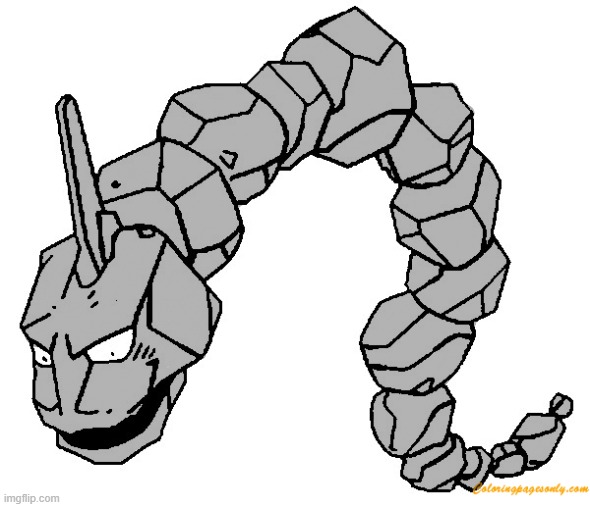 "Onix, The Rock Snake Pokemon" | image tagged in pokemon,kanto,art | made w/ Imgflip meme maker