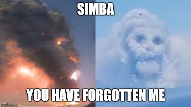 You must take your place in the great Circle of Life! | SIMBA; YOU HAVE FORGOTTEN ME | image tagged in the lion king,disney,lion king,simba,mufasa,clouds | made w/ Imgflip meme maker