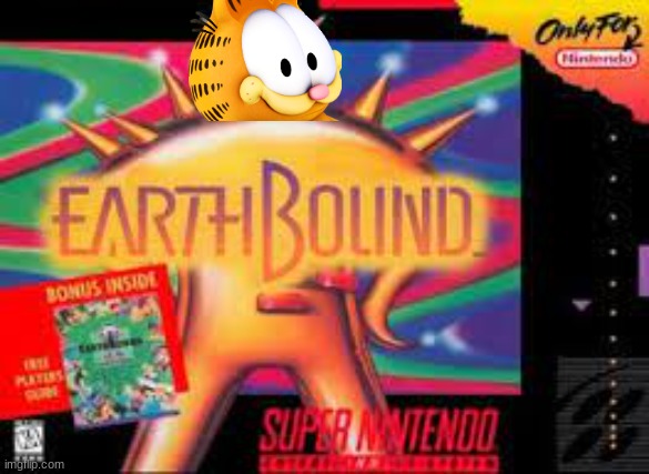 if garfield was in earthbound | image tagged in earthbound,garfield,video games,nintendo | made w/ Imgflip meme maker