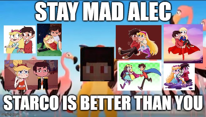 Starco is Better than F@lec | STAY MAD ALEC; STARCO IS BETTER THAN YOU | image tagged in messing around | made w/ Imgflip meme maker