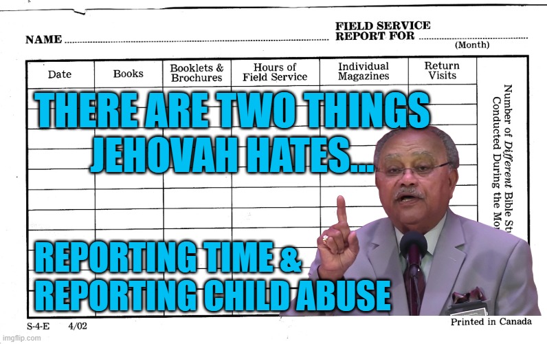 Jehovah's Witnesses Coverup | THERE ARE TWO THINGS
JEHOVAH HATES... REPORTING TIME &
REPORTING CHILD ABUSE | image tagged in jesus christ,religions,catholic,mormon,cult,jehovah's witnesses | made w/ Imgflip meme maker