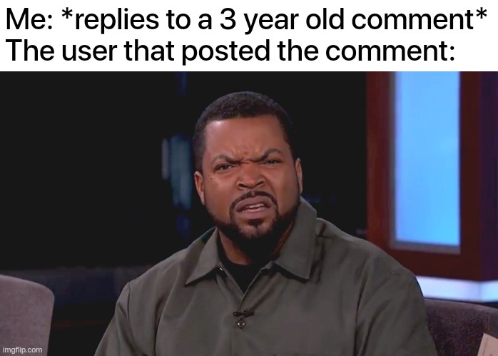 Can we hit one upvote? /j | Me: *replies to a 3 year old comment*
The user that posted the comment: | image tagged in really ice cube,comments | made w/ Imgflip meme maker