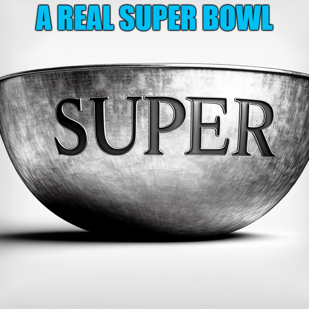 a real super bowl | A REAL SUPER BOWL | image tagged in super bowl,kewlew | made w/ Imgflip meme maker