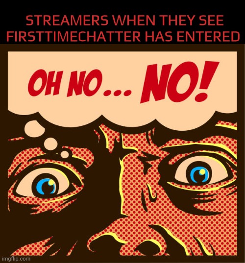 FirstTimeChatter | STREAMERS WHEN THEY SEE FIRSTTIMECHATTER HAS ENTERED | image tagged in twitch,youtube,streamer,youtuber,first time | made w/ Imgflip meme maker