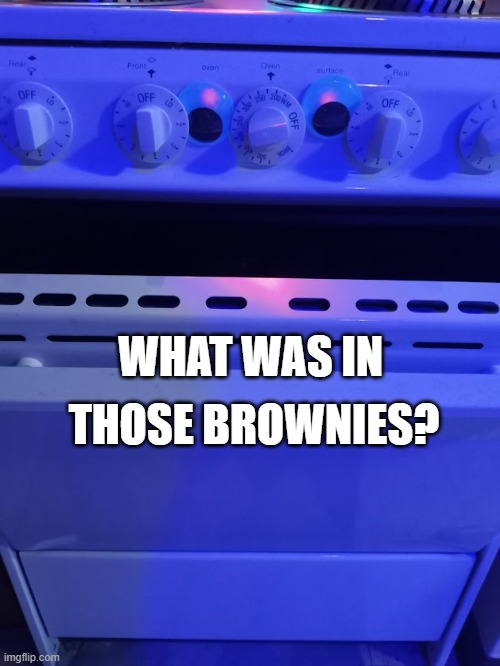 Funny Oven | THOSE BROWNIES? WHAT WAS IN | image tagged in googley red eye oven,brownies,oven,googly eyes,weed,special | made w/ Imgflip meme maker