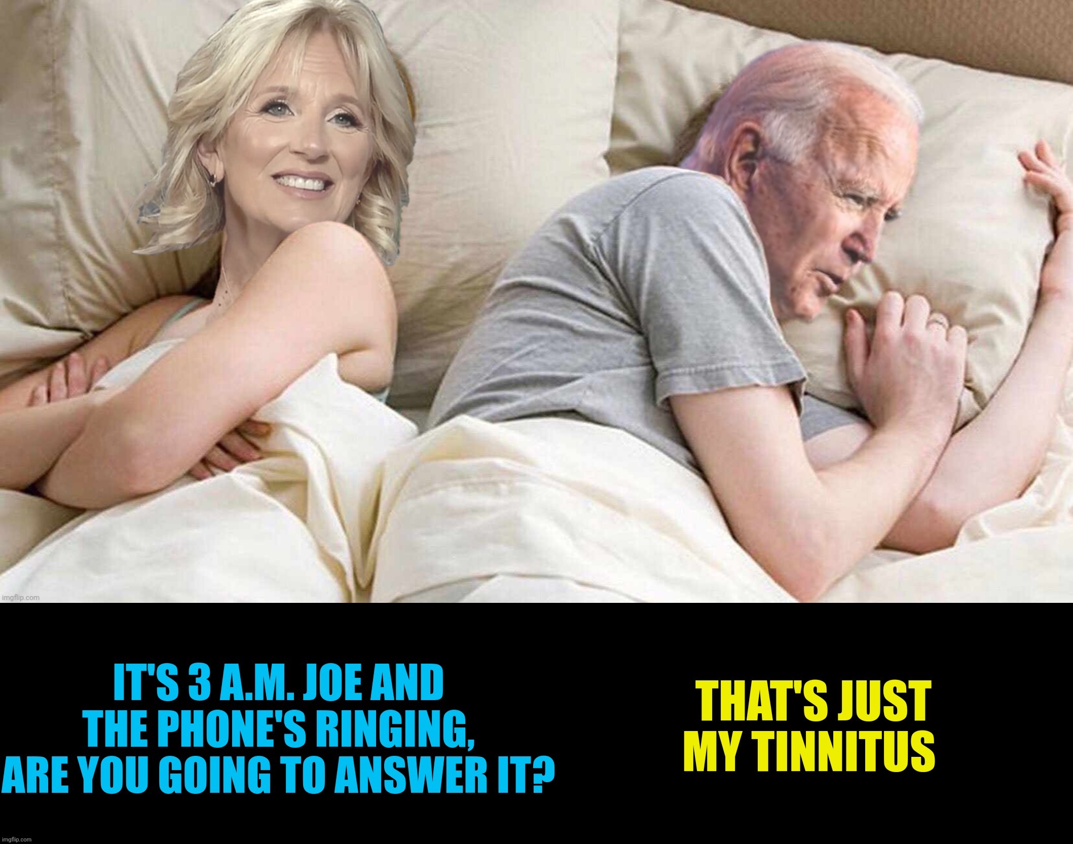 Bad Photoshop Sunday presents:  Who do you want answering the phone at 3 in the morning? | image tagged in bad photoshop sunday,joe biden,jill biden | made w/ Imgflip meme maker