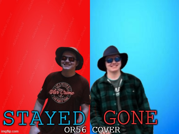 Thumbnail for my upcoming video! | STAYED; GONE; OR56 COVER | image tagged in hazbin hotel,stayed gone,cover,alastor hazbin hotel,thumbnail,youtube | made w/ Imgflip meme maker