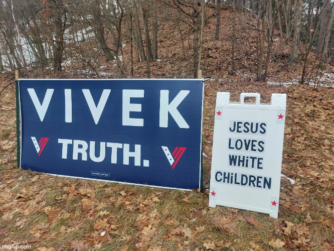 Trump and Jesus | image tagged in trump and jesus,jesus loves white children,donald trump | made w/ Imgflip meme maker