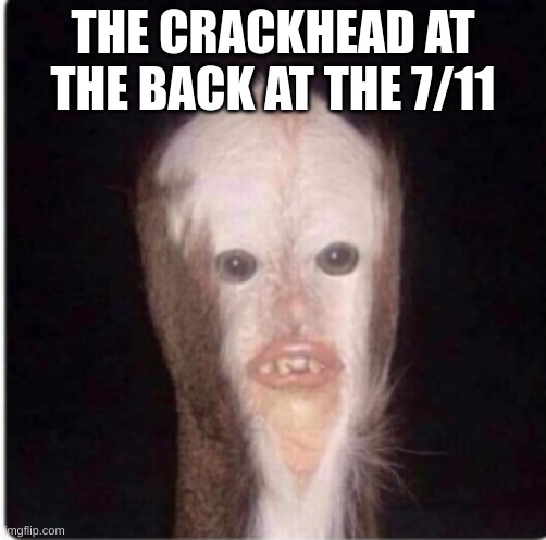 crackhead | THE CRACKHEAD AT THE BACK AT THE 7/11 | image tagged in memes,democrats | made w/ Imgflip meme maker