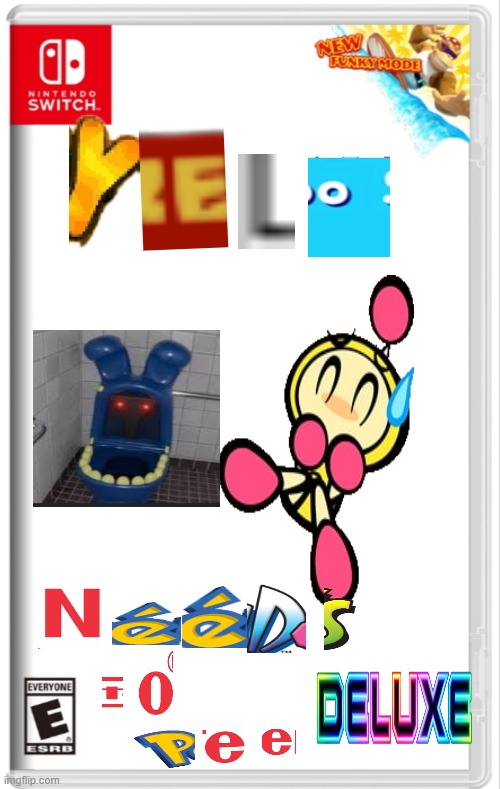 new nintendo game got leaked not fake 1000 real | image tagged in yelo needs to pee deluxe and funky mode | made w/ Imgflip meme maker