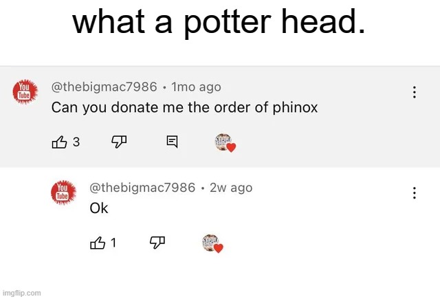 what a potter head. | made w/ Imgflip meme maker