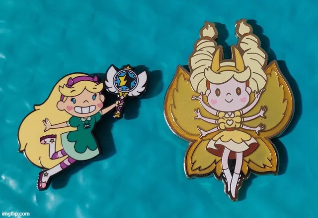 Pin haul! | image tagged in star vs the forces of evil | made w/ Imgflip meme maker