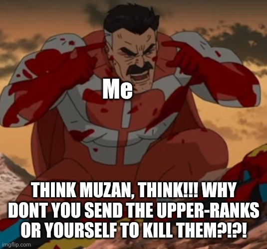 YOU DUMBASS!! | Me; THINK MUZAN, THINK!!! WHY DONT YOU SEND THE UPPER-RANKS OR YOURSELF TO KILL THEM?!?! | image tagged in think mark think,demon slayer,michael jackson | made w/ Imgflip meme maker