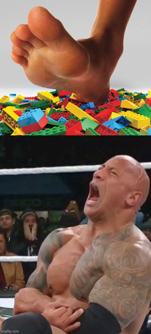 Untitled Meme | image tagged in stepping on legos,memes,funny,the rock,wrestling,wrestlemania | made w/ Imgflip meme maker