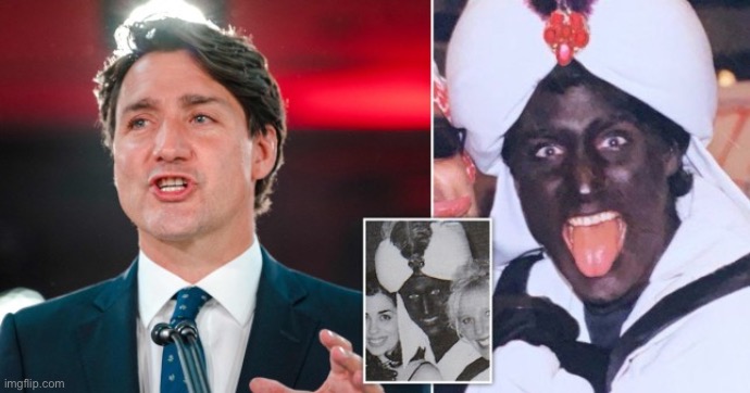 Trudeau Black Face | image tagged in trudeau black face | made w/ Imgflip meme maker