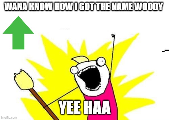 X All The Y | WANA KNOW HOW I GOT THE NAME WOODY; YEE HAA | image tagged in memes,x all the y | made w/ Imgflip meme maker