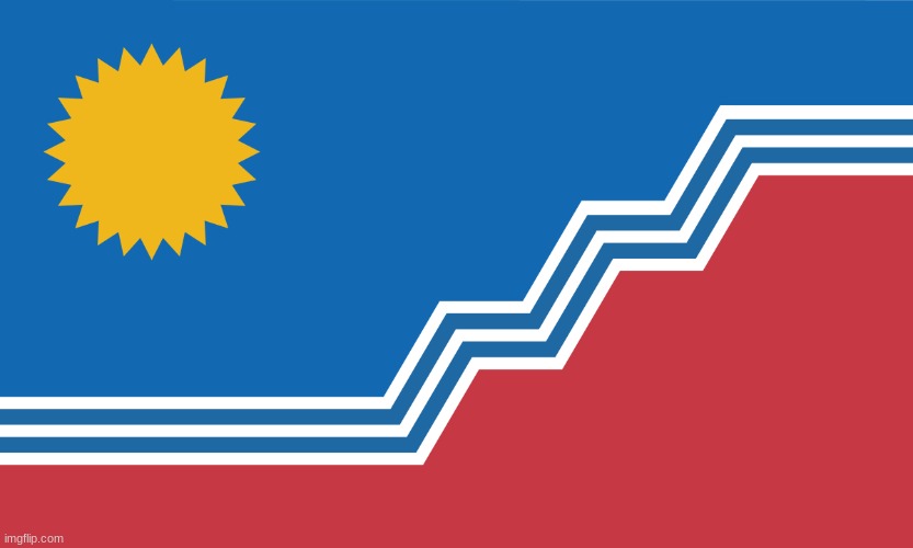 This is the flag of my city where I live | image tagged in sioux falls flag | made w/ Imgflip meme maker