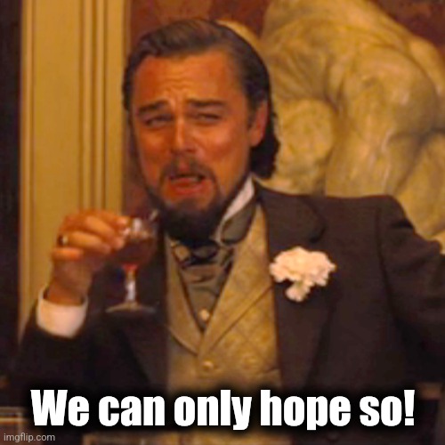 Laughing Leo Meme | We can only hope so! | image tagged in memes,laughing leo | made w/ Imgflip meme maker