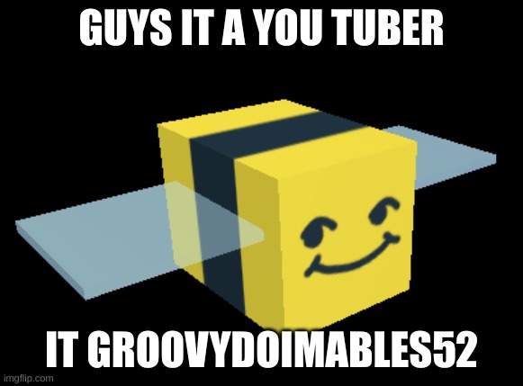 GUYS IT A YOU TUBER IT GROOVYDOIMABLES52 | image tagged in honey bee | made w/ Imgflip meme maker