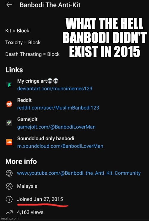 BanbodiLoverMan has a good prediction | WHAT THE HELL BANBODI DIDN'T EXIST IN 2015 | image tagged in banbodiloverman,what the hell,vsbanbodi,dave and bambi,prediction | made w/ Imgflip meme maker