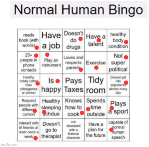 can I post here? | image tagged in normal human bingo | made w/ Imgflip meme maker