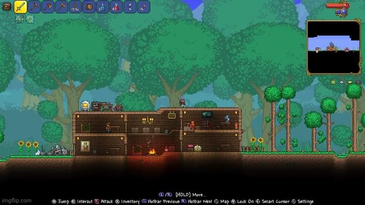 Multiplayer drunk seed base | image tagged in terraria,gaming,video games,nintendo switch,screenshot,multiplayer | made w/ Imgflip meme maker