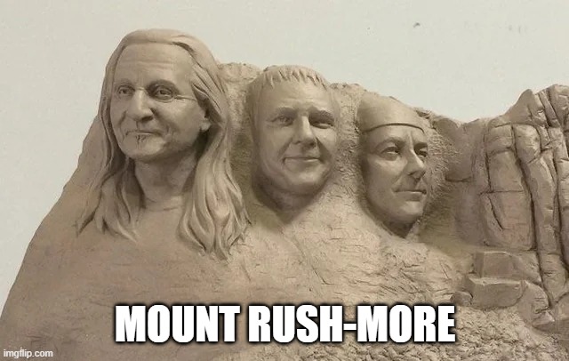 Momument to Canadian Rock | MOUNT RUSH-MORE | image tagged in rush | made w/ Imgflip meme maker