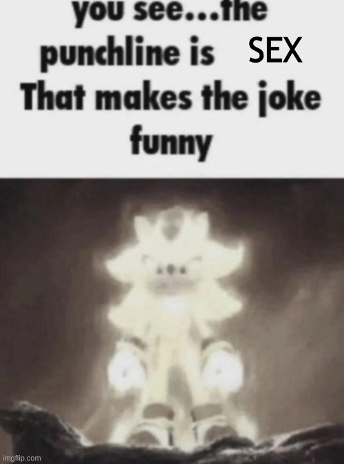 SEX | image tagged in you see the punchline is that makes the joke funny shadow | made w/ Imgflip meme maker