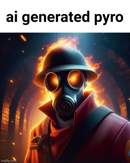 the mask looks goofy though | ai generated pyro | made w/ Imgflip meme maker