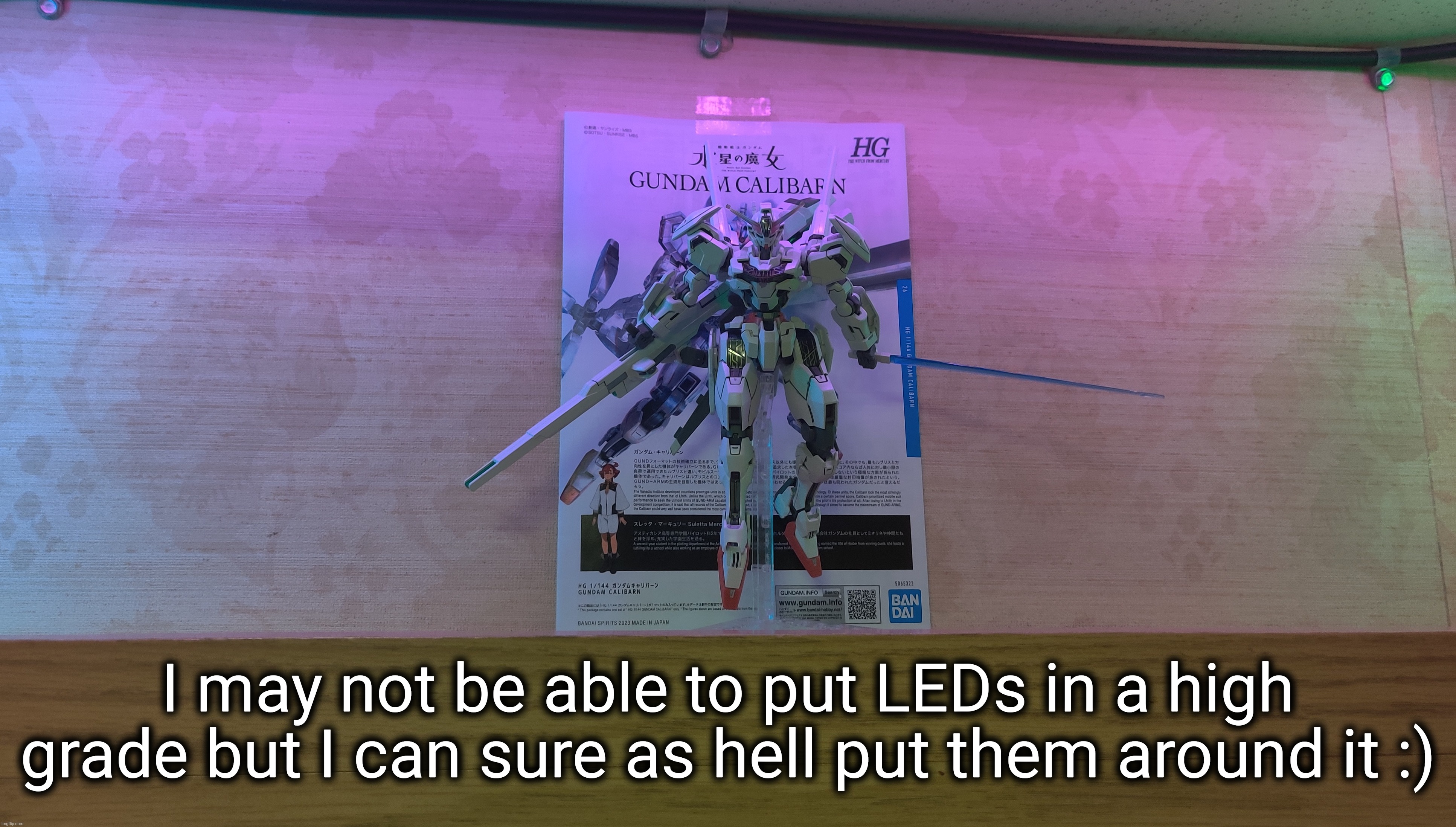 I saw a video where someone put FIFTY LEDs in a calibarn, link to that in comments if I find it | I may not be able to put LEDs in a high grade but I can sure as hell put them around it :) | made w/ Imgflip meme maker