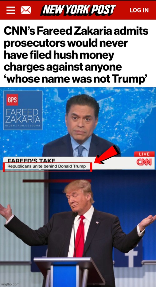 CNN lets the truth slip out | image tagged in donald trump shrugging,memes,lawfare,joe biden,cnn,election 2024 | made w/ Imgflip meme maker