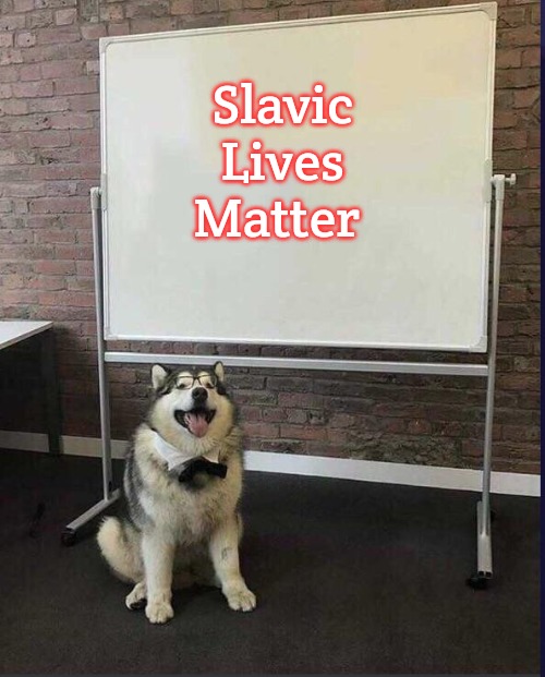 Smart Doggo | Slavic Lives Matter | image tagged in smart doggo,slavic | made w/ Imgflip meme maker
