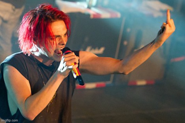 gerard way middle finger | image tagged in gerard way middle finger | made w/ Imgflip meme maker