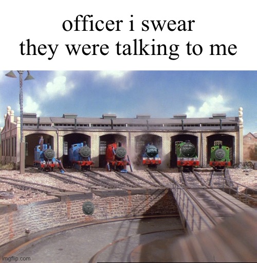 officer i swear they were talking to me | image tagged in blank white template | made w/ Imgflip meme maker