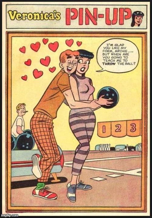 "You'll be surprised what I can do w/ 2 fingers & a thumb, Ronnie." | image tagged in vince vance,archie,comics,cartoons,betty,jughead | made w/ Imgflip meme maker