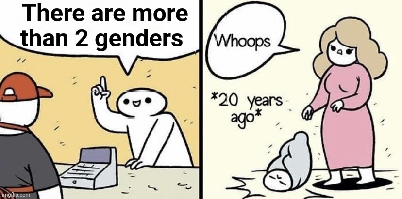 There are more than 2 genders | image tagged in baby dropped on head | made w/ Imgflip meme maker