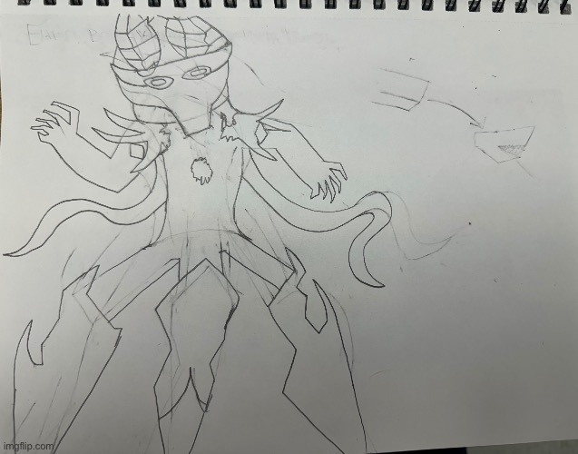 I decided to draw my idea of a lovecraftian eldritch god | made w/ Imgflip meme maker