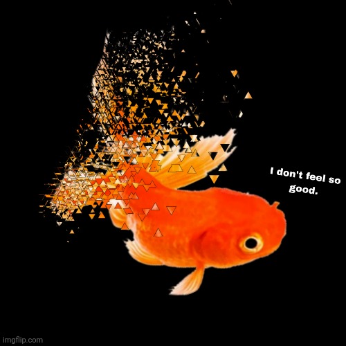 I don't feel so good... | image tagged in thanos attacked me,fish | made w/ Imgflip meme maker